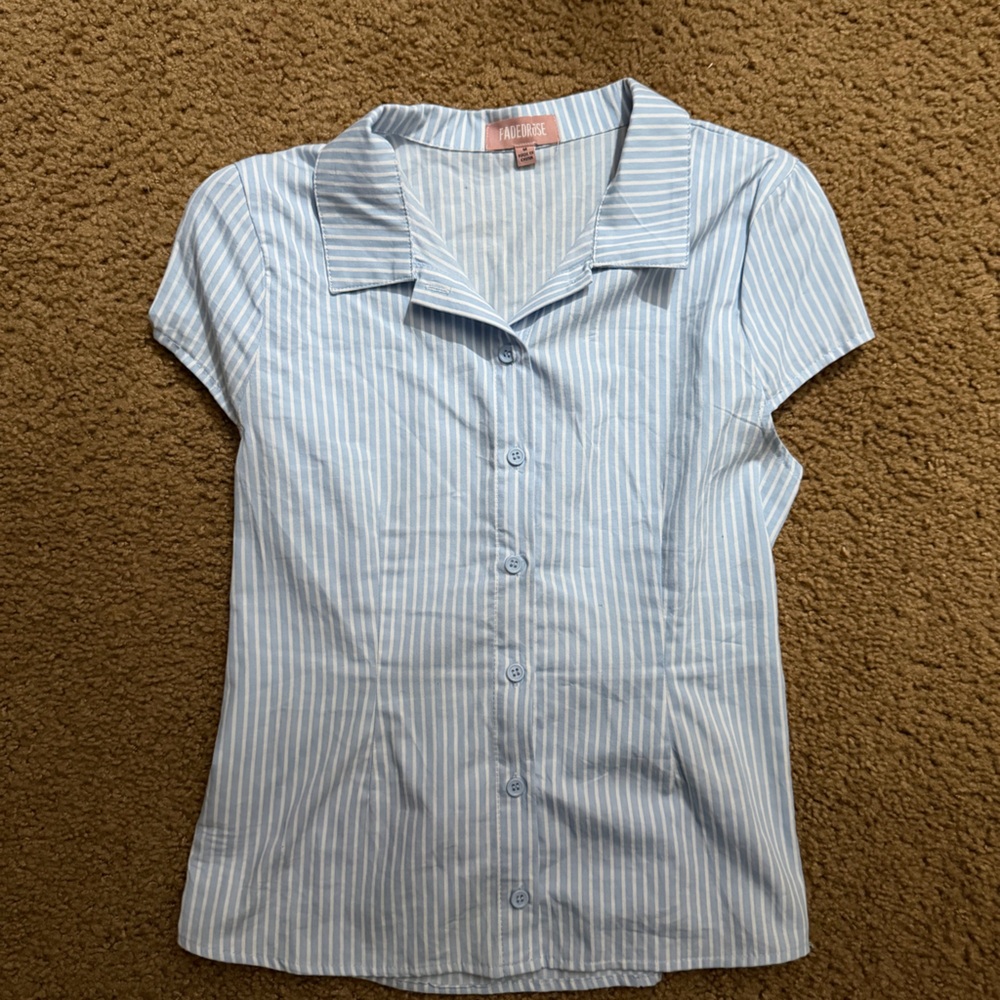 Striped Collared Button Down Shirt
